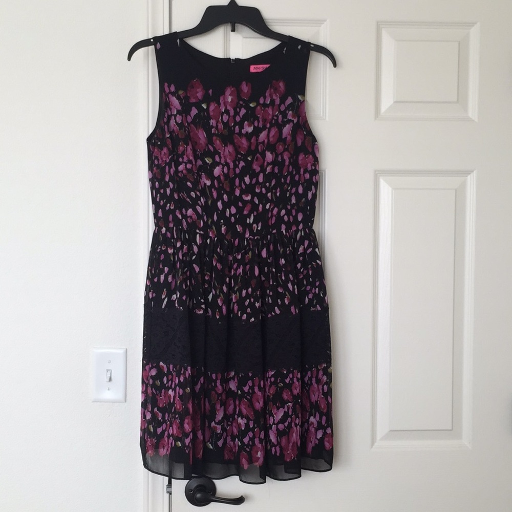 Betsey Johnson black floral dress